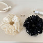 Gifty - Polka Dot Mesh Ruffle High Stretch Scrunchie
