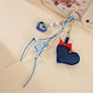 Keypus - Faux Leather Heart Bow Purse Charm Keychain