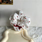 Gifty - Polka Dot Bow Polyester Fabric Scrunchie
