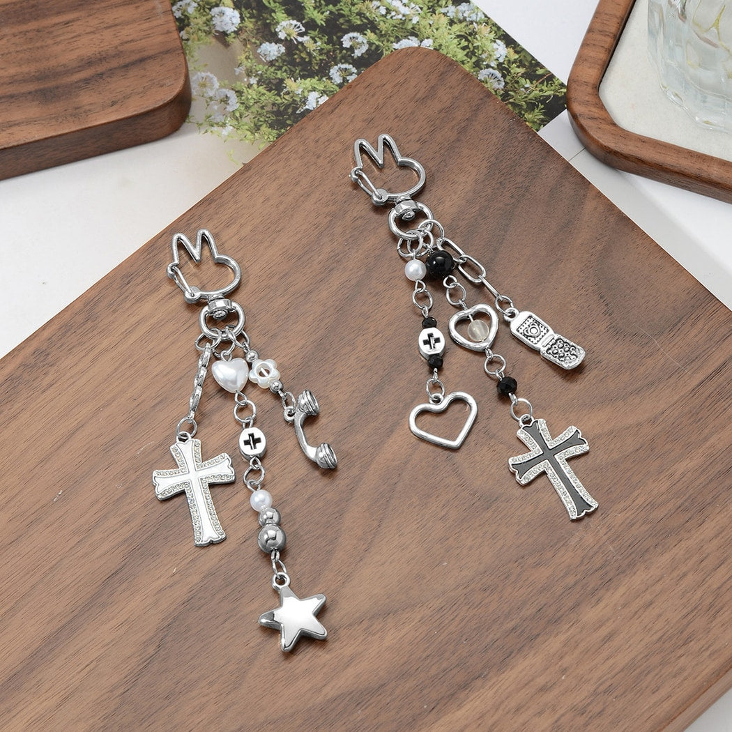 Keypus - Vintage Y2K Cross Charm Keychain