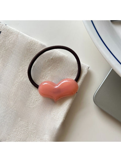 Gifty - Trendy Heart Shaped Acetate Hair Tie