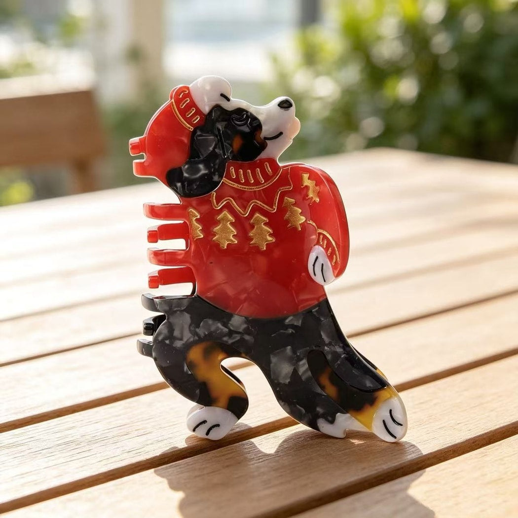 Beau - Acetate Dog Shape Animal Claw Clip