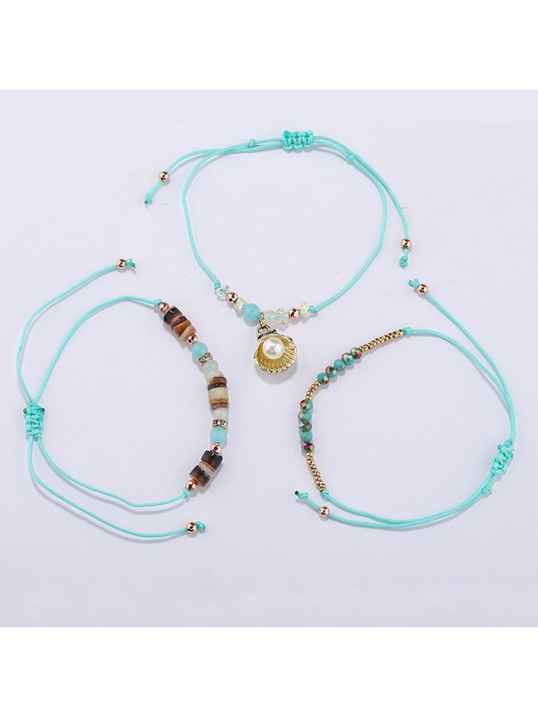 Lovra - Bohemian Beaded Alloy String Bracelet
