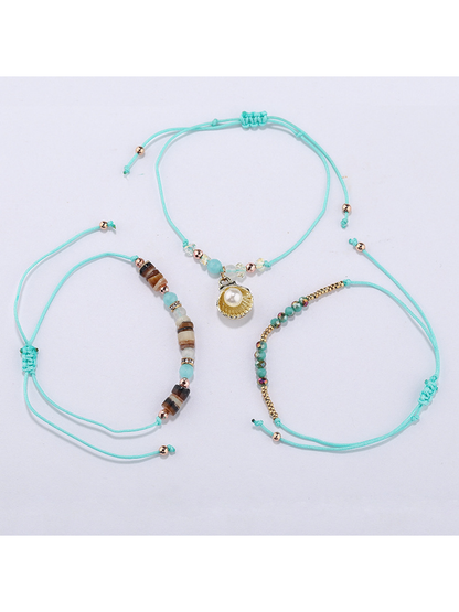 Lovra - Bohemian Beaded Alloy String Bracelet