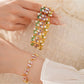 Lovra - Oval Detail Synthetic Zircon Clasp Bracelet