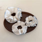 Gifty - Double Layer White Ruffle Edge Scrunchie