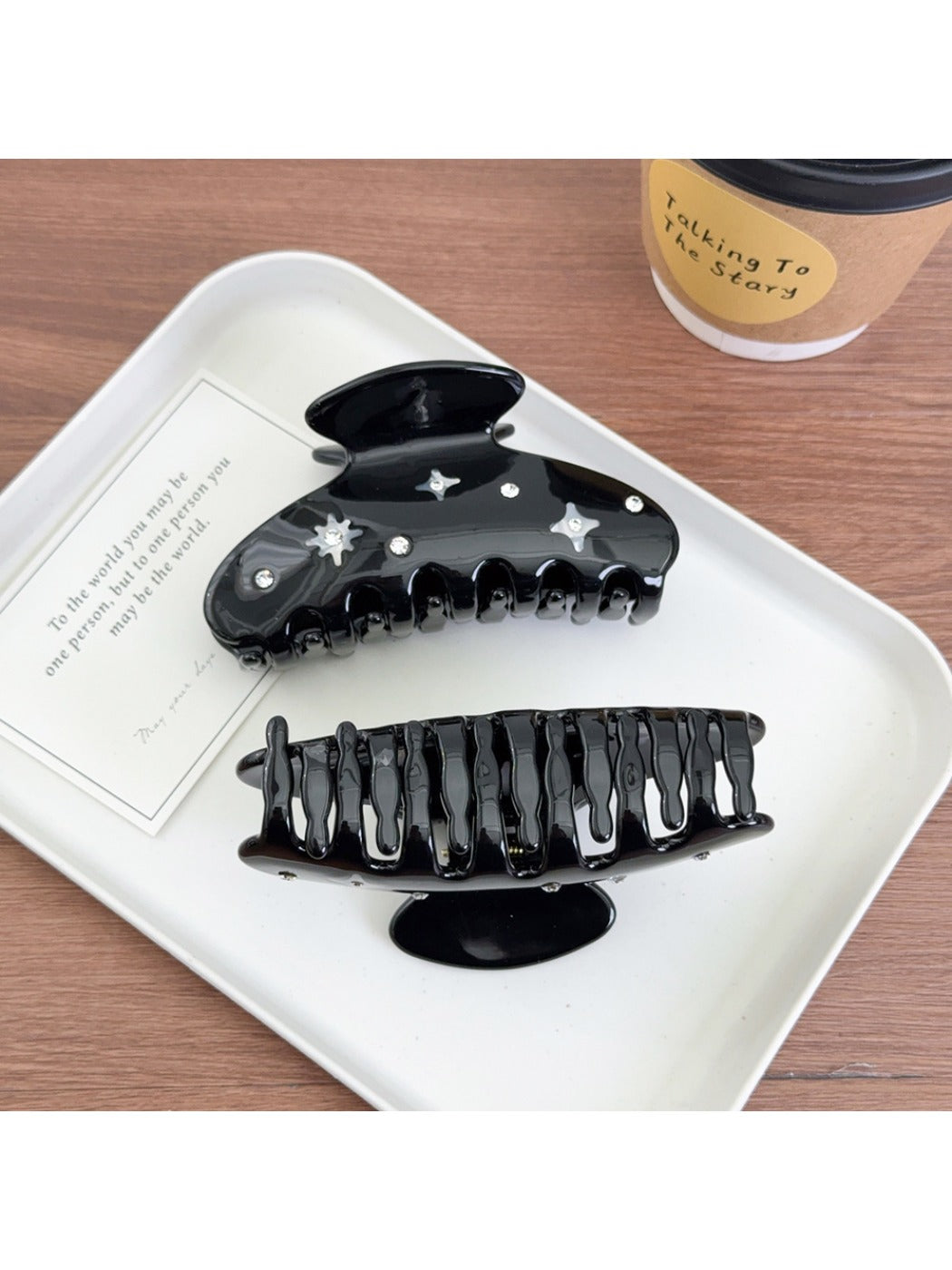 Beau - Black Half Circle Claw Clip