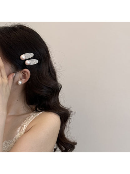 Beau - Geometric Pave Bead Accent Alloy Hair Clip