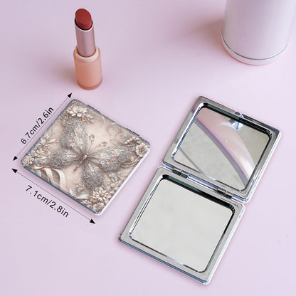 Mirroray - Butterfly Print Foldable Glass Makeup Mirror