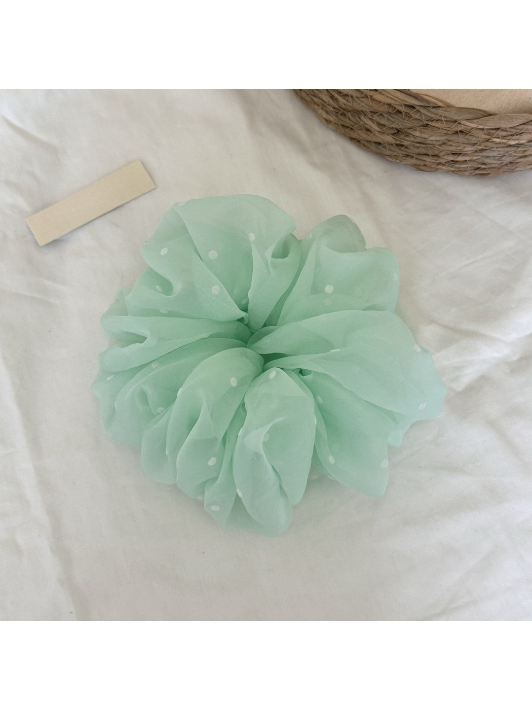 Gifty - Polyester Polka Dot Mesh Hair Tie Scrunchie