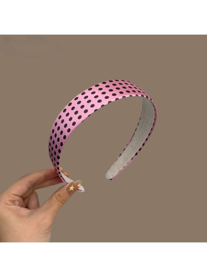 Gifty - Wide Edge Polka Dot Patterned Women's Headband