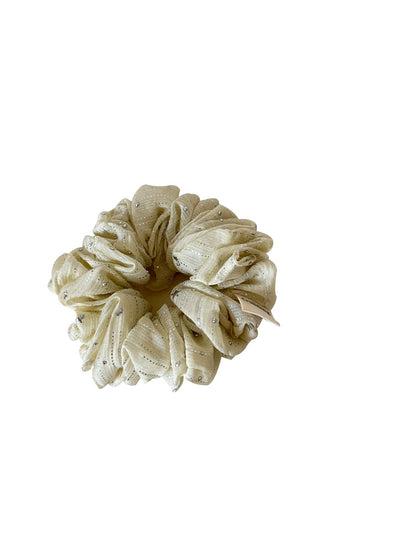 Gifty - Textured Rhinestone Polyester Ponytail Scrunchie
