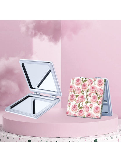 Mirroray - Floral Pattern Portable Folding Makeup Mirror