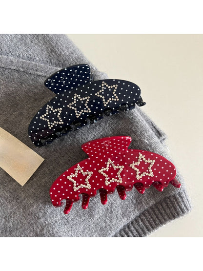 Beau - Star Polka Dot Pattern Hair Clip