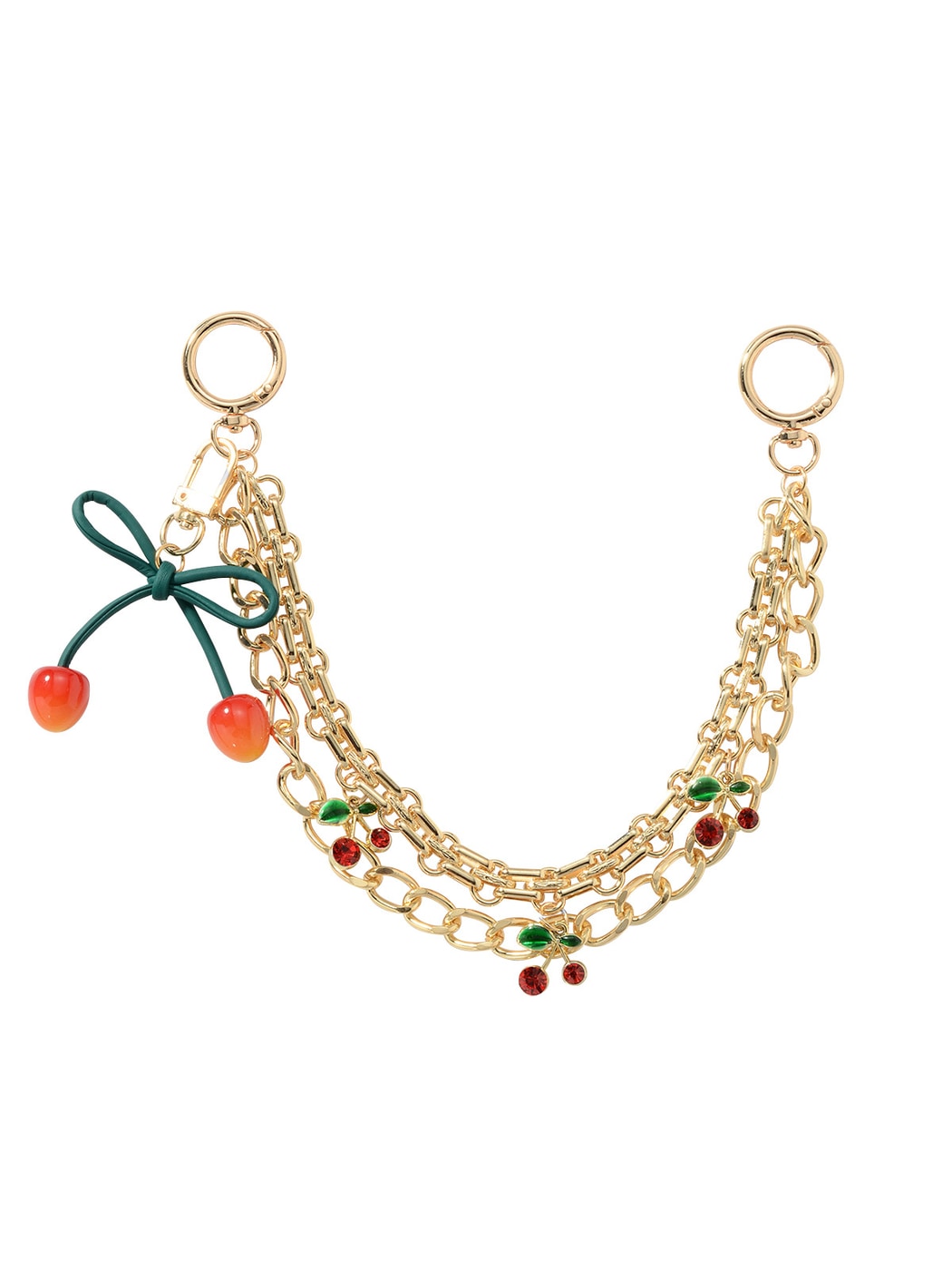 Keypus - Y2K Cherry Motif Chain Hanging Bag Charm