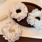 Gifty - Double Layer Lace Trim Polyester Scrunchie