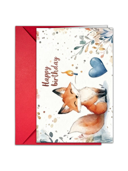 Carduria - Ink Style Animal Birthday Card