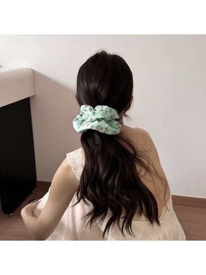 Gifty - Sweet Floral Pattern Polyester Hair Tie Scrunchie