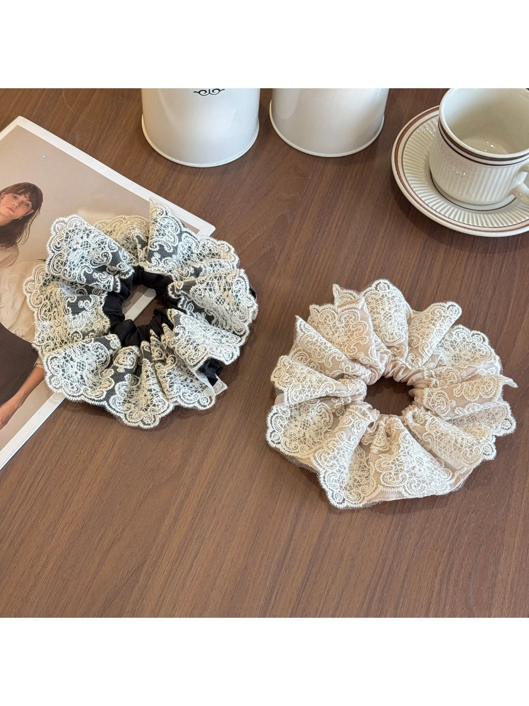 Gifty - Four Layer Lace Mesh Light Luxury Hair Circle