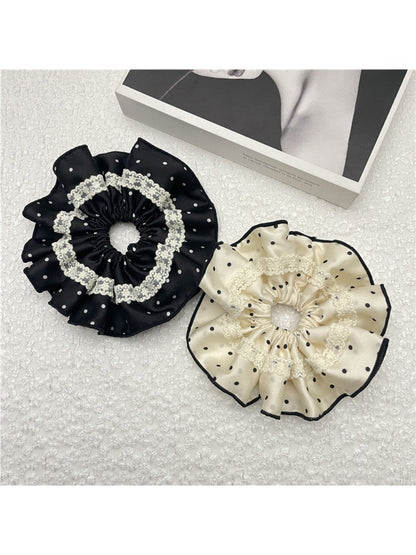 Gifty - Polka Dot Lace Satin Hair Loop