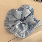 Gifty - Ruffled Edge Striped Satin Scrunchie