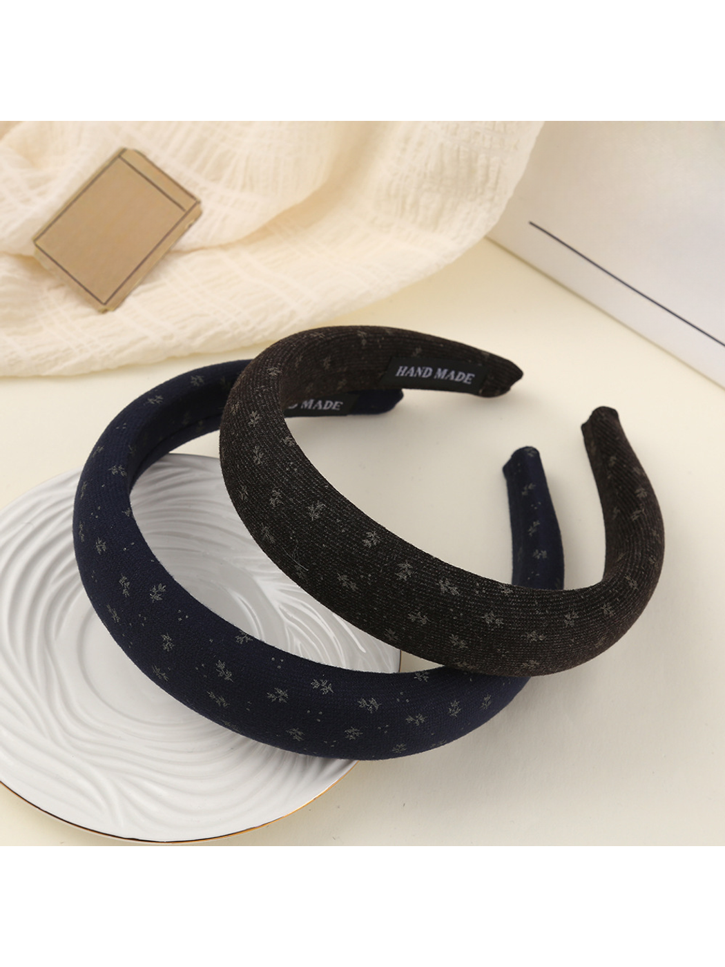 Gifty - Padded Geometric Dotted Fabric Headband