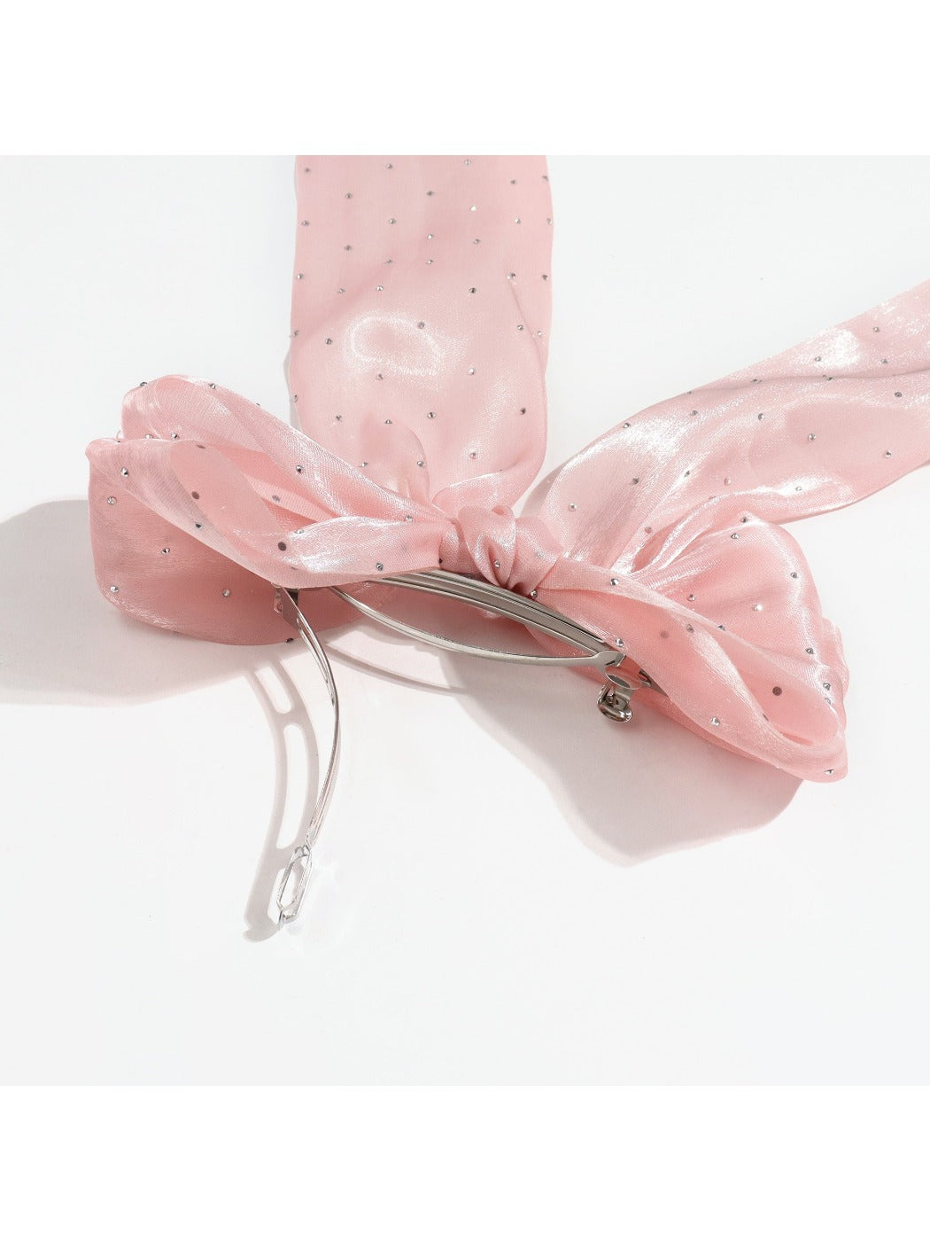 Beau - Pink Ribbon Polka Dot Hair Clip