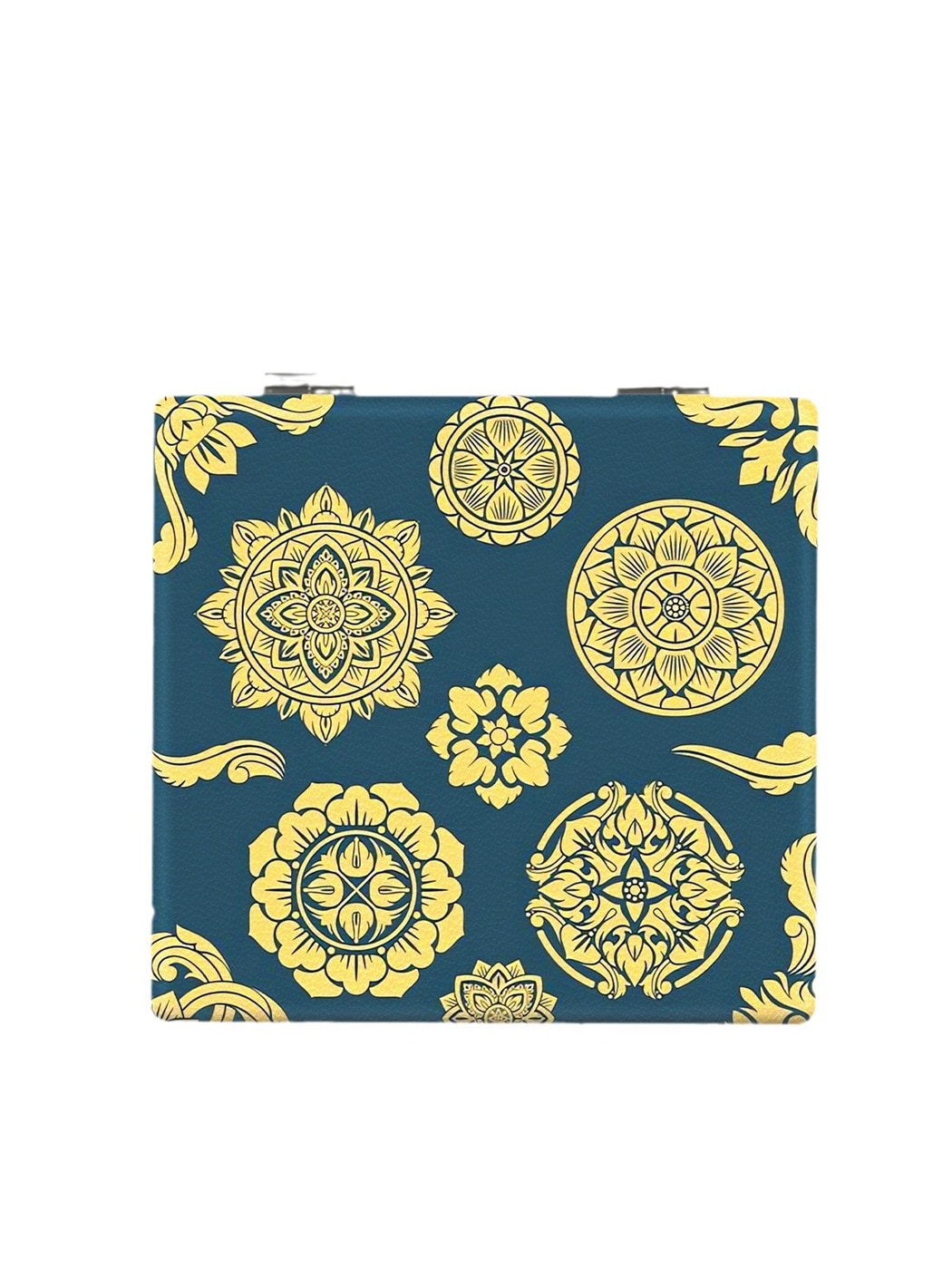 Mirroray - Decorative Flower Print Travel Vanity Mirror