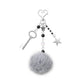 Keypus - Y2K Fuzz Ball and Cross Design Keychain