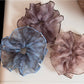 Large sparkly tulle scrunchie in soft pink with glitter accents