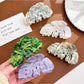 Beau - Leaf Shaped Hair Clip Large Acetate Hair Claw