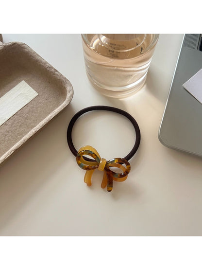 Gifty - Sleek Color Blocked Bow Hair Tie