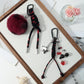 Keypus - Y2K Leopard Print Pom Pom Cherry Keychain