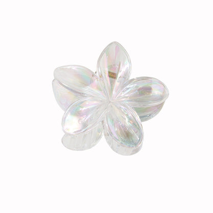 Beau - Plastic Flower Petal Lacquer Finish Claw Clip