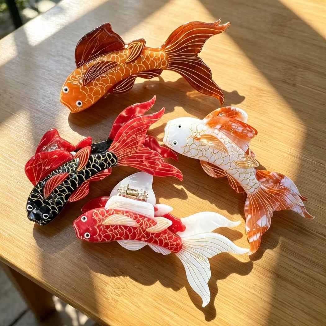 Beau - Koi Form Acetate Decorative Claw Clip