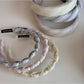 Gifty - Irregular Stripe Wrapped Headband and Scrunchie
