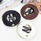 Beau - Minimalist Flat Round Polyester Claw Clip