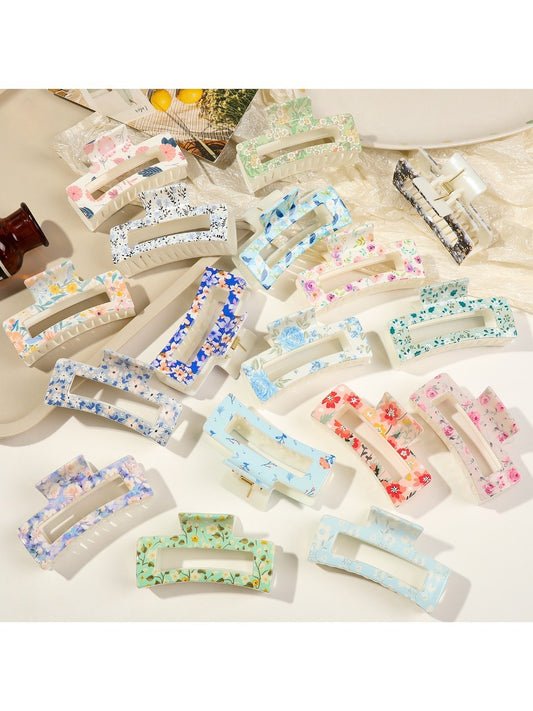 Beau - Floral Anti-slip Shark Hair Clip