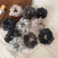 Gifty - Leopard Print Ruffled Polyester Scrunchie
