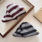 Beau - Striped Triangle Shell Shape Hair Clip