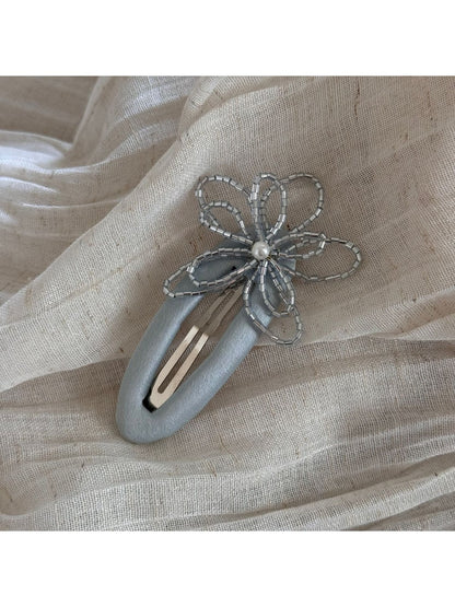 Beau - Beaded Flower Irregular Hair Clip
