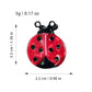 Beau - Bright Ladybug Design Claw Clip