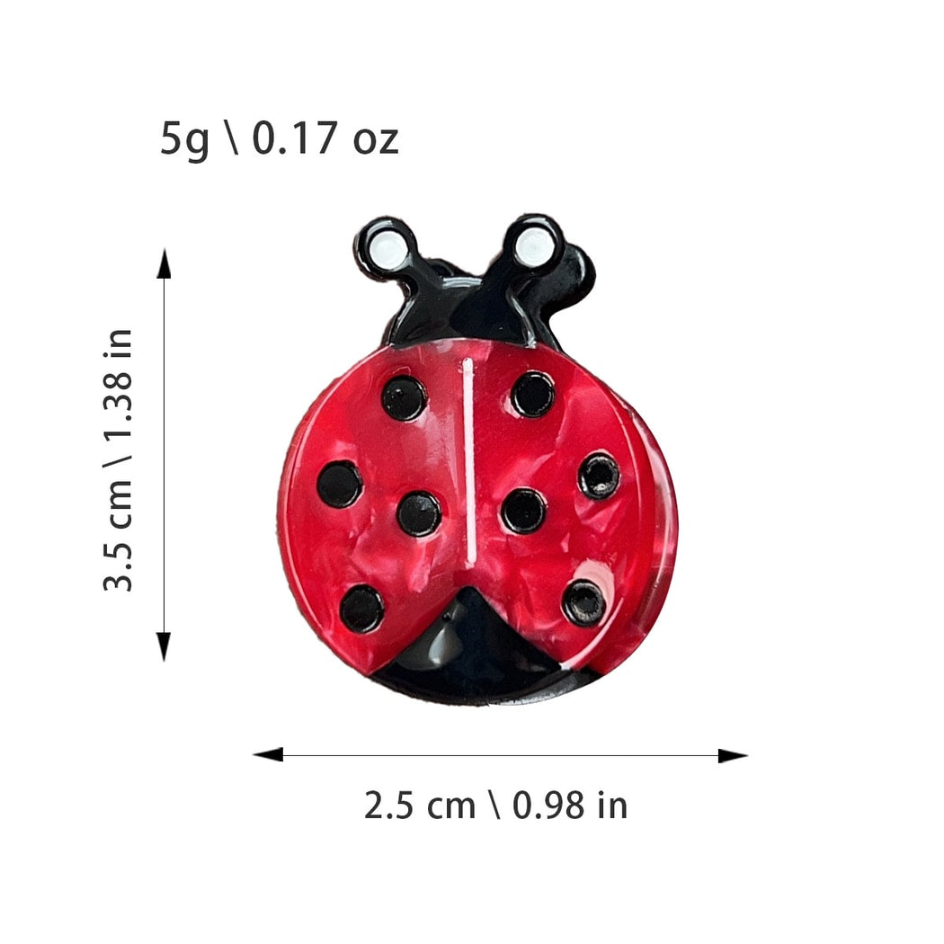 Beau - Bright Ladybug Design Claw Clip