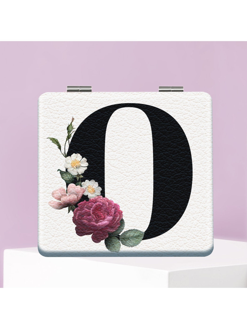Mirroray - Floral Letter Print Compact Mirror