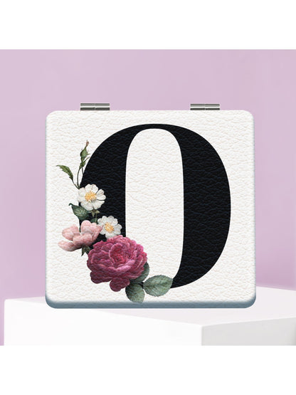 Mirroray - Floral Letter Print Compact Mirror