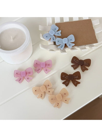 Beau - Sweet Bow Accent Plastic Alloy Hair Clip
