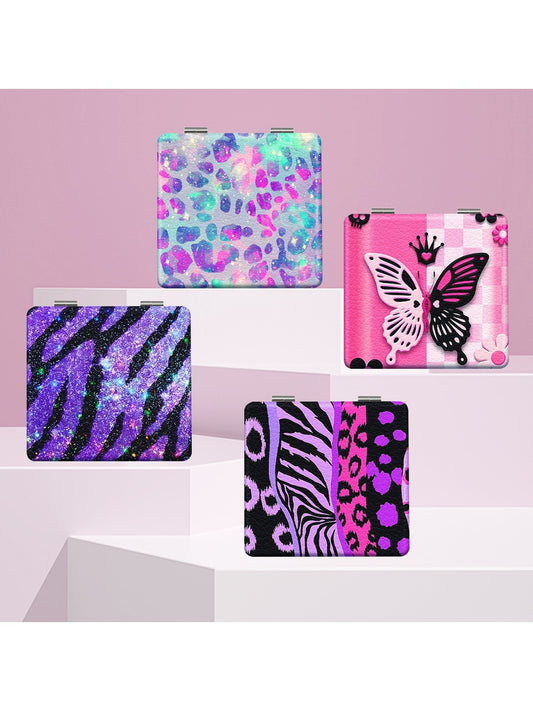 Mirroray - Y2K Style Animal Print Makeup Mirror