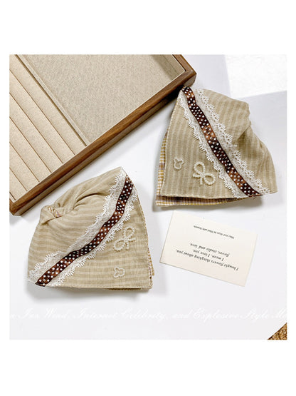 Gifty - Khaki Plaid Hair Ring