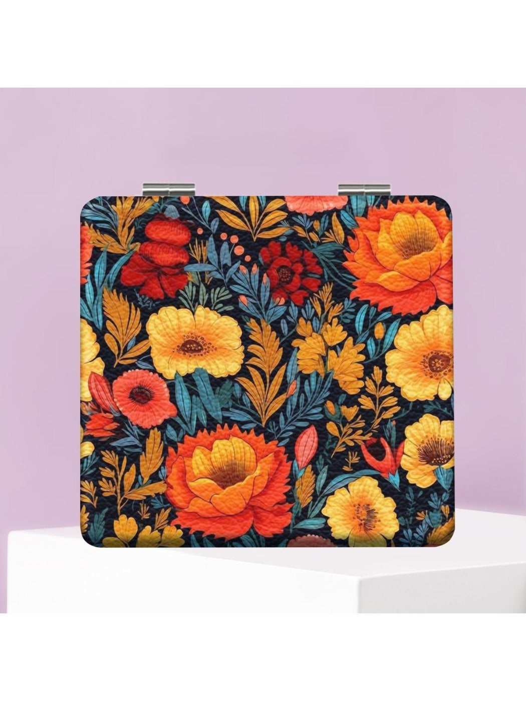 Mirroray - Floral Print Foldable Makeup Mirror