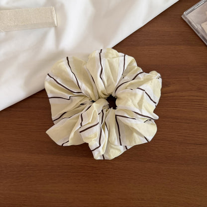 Gifty - Striped Polyester Ruched Everyday Hair Scrunchie